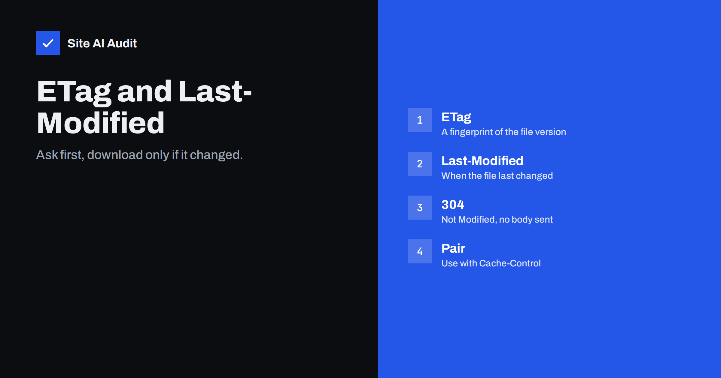 ETag and Last-Modified: How Conditional Requests Save Time