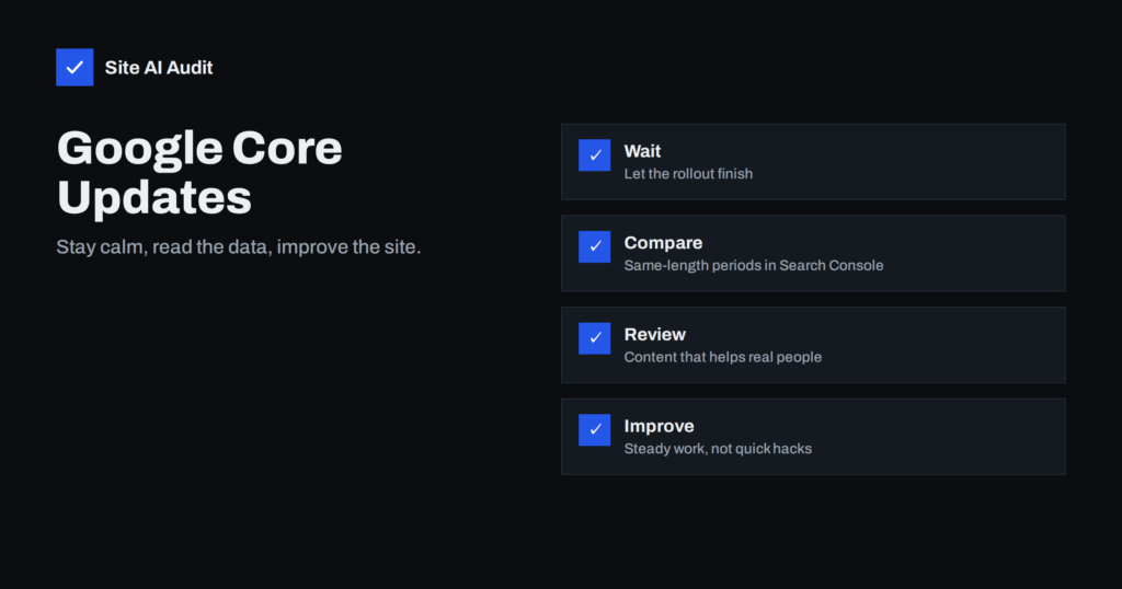 Google Core Updates: What Small Websites Should Do