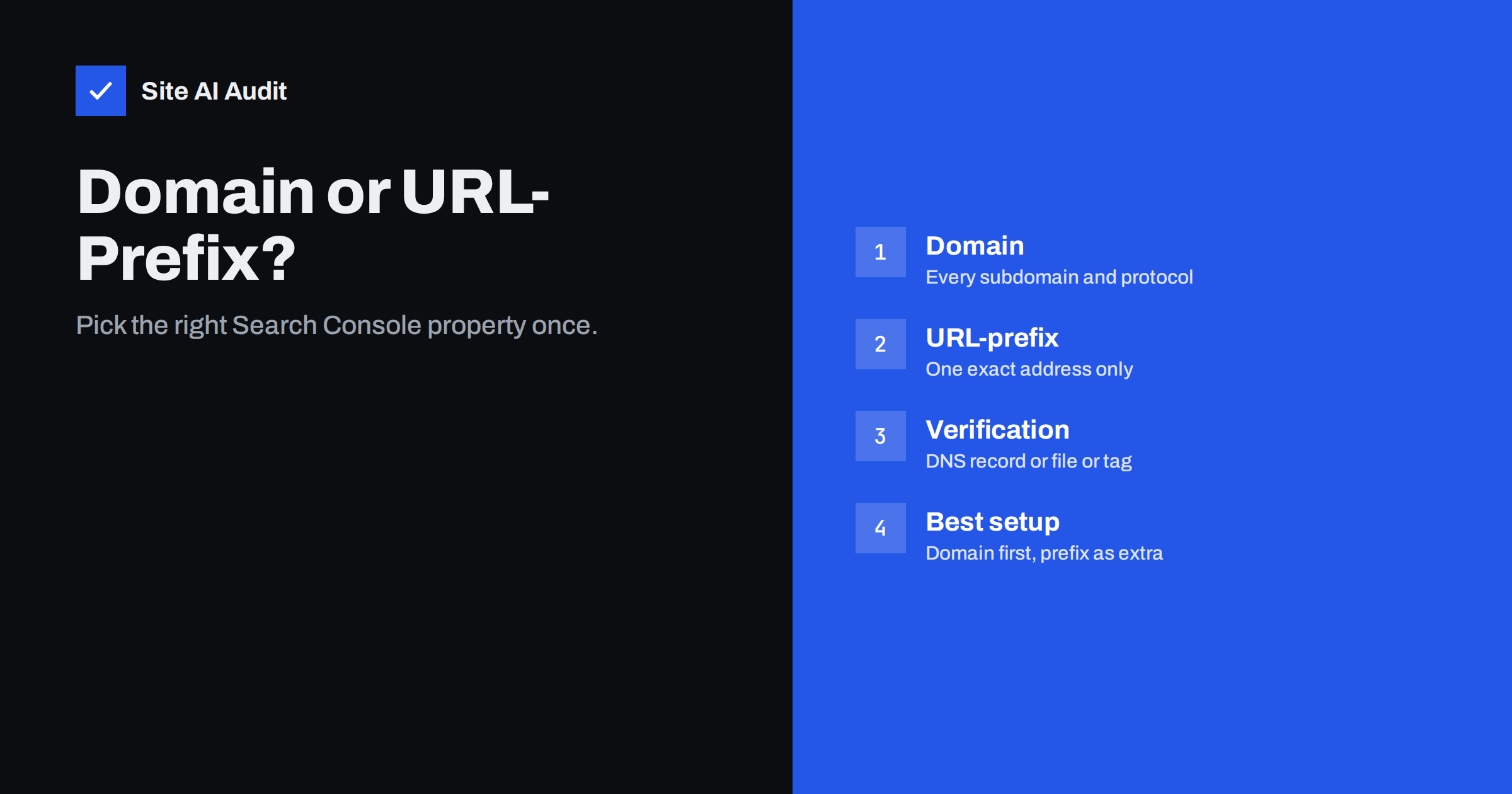 Search Console Domain vs URL-Prefix Property: Which to Use