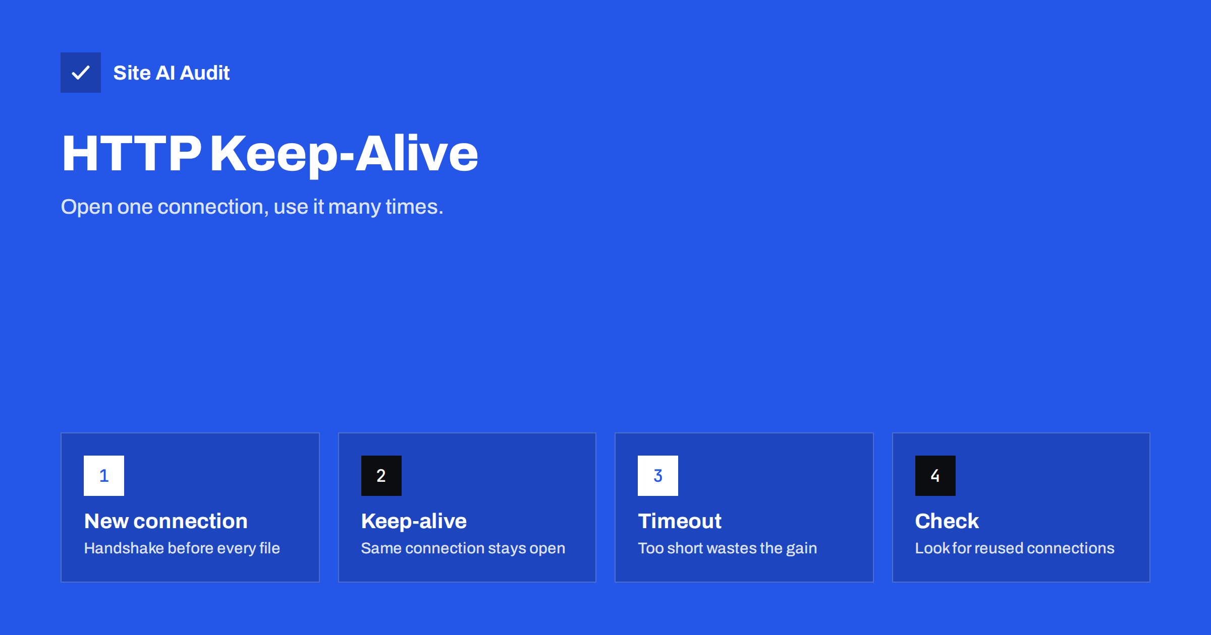 HTTP Keep-Alive and Connection Reuse: Why It Speeds Up Sites