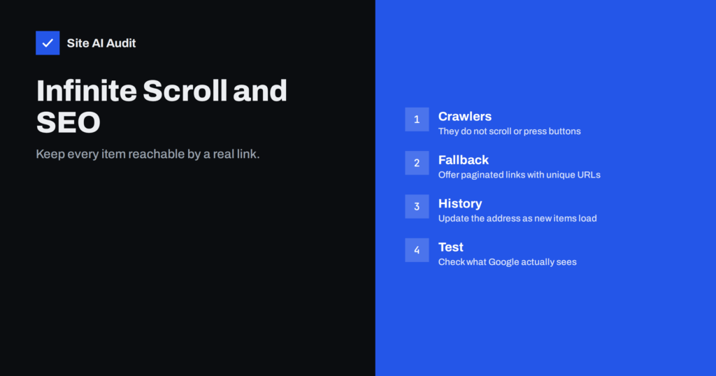 Infinite Scroll and Load More Buttons: SEO Done Right