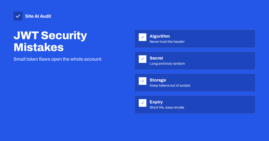 JWT Security Mistakes: Protecting Login Tokens on Your Site