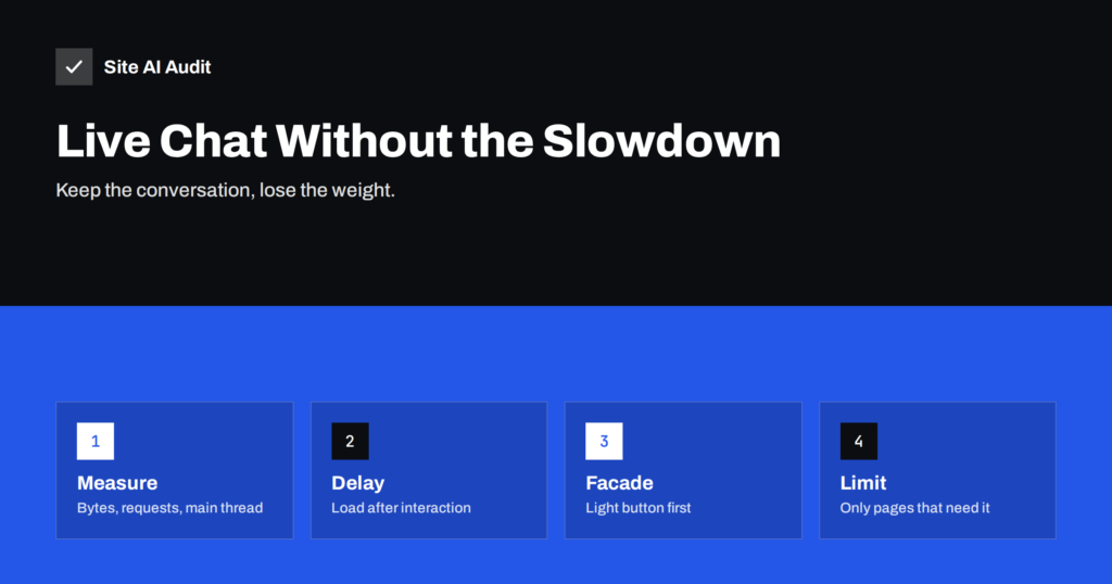 Live Chat Widgets and Page Speed: Load Them Without the Cost