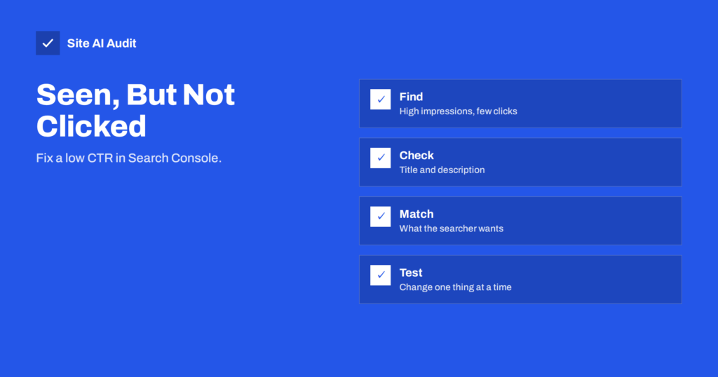 Low Click-Through Rate in Search Console: How to Fix It