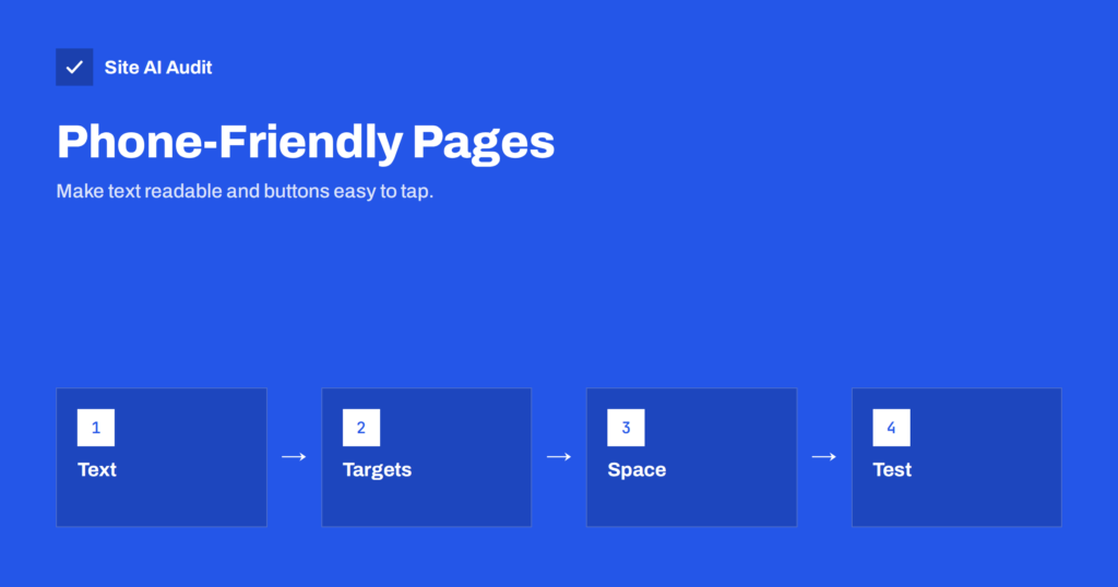 Tap Targets and Font Size: Make Pages Easy to Use on Phones