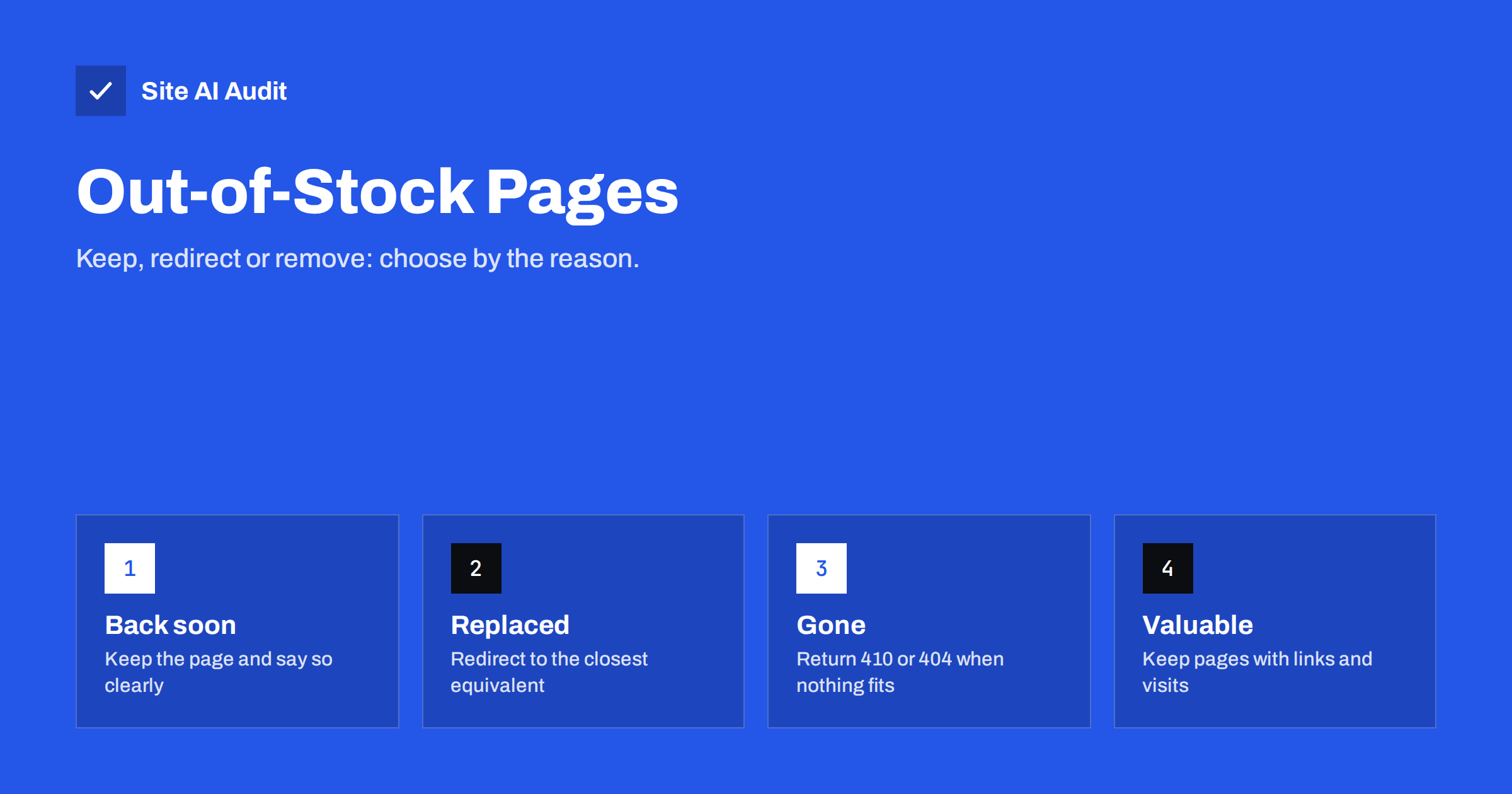 Out-of-Stock Product Pages: What to Do for SEO