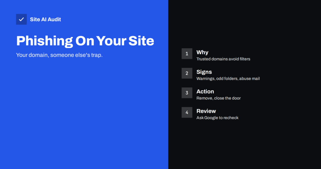 Phishing Pages Hosted on Your Website: Find and Remove Them