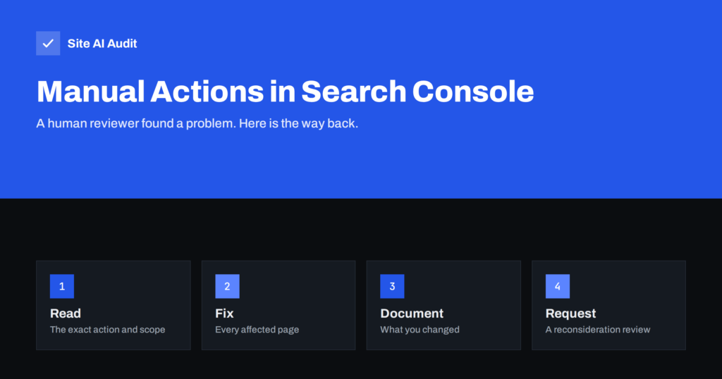 Manual Actions in Search Console: Causes and How to Recover