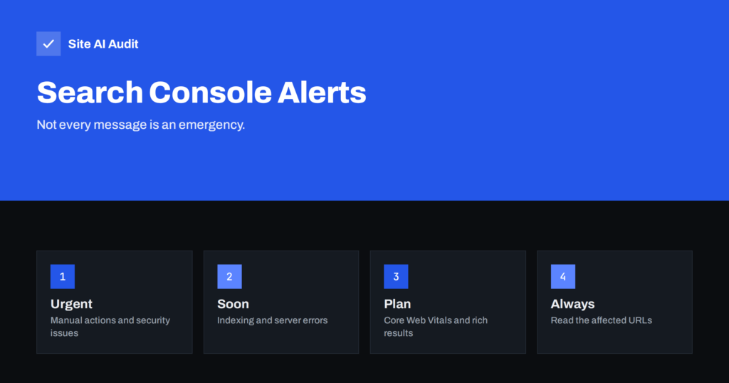 Search Console Messages and Email Alerts: What to Do With Each