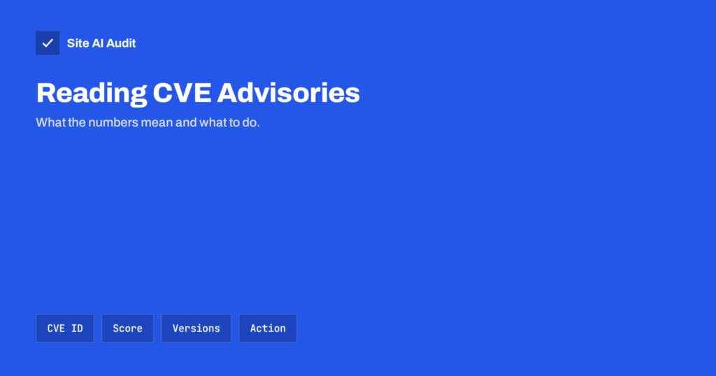 Reading Security Advisories: CVE IDs for Website Owners