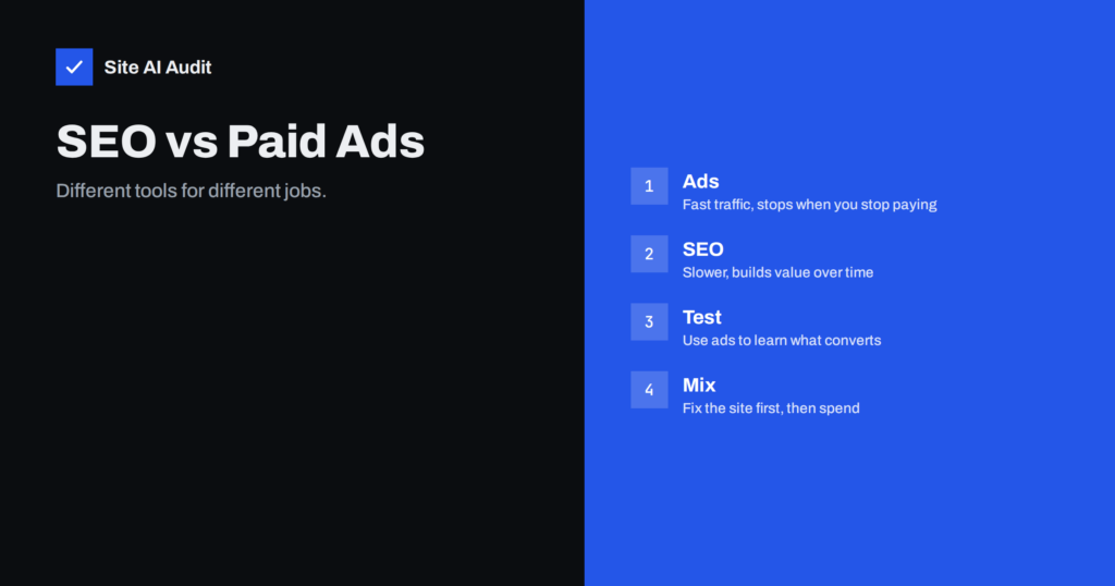SEO vs Paid Ads for Small Businesses: Which to Choose and When