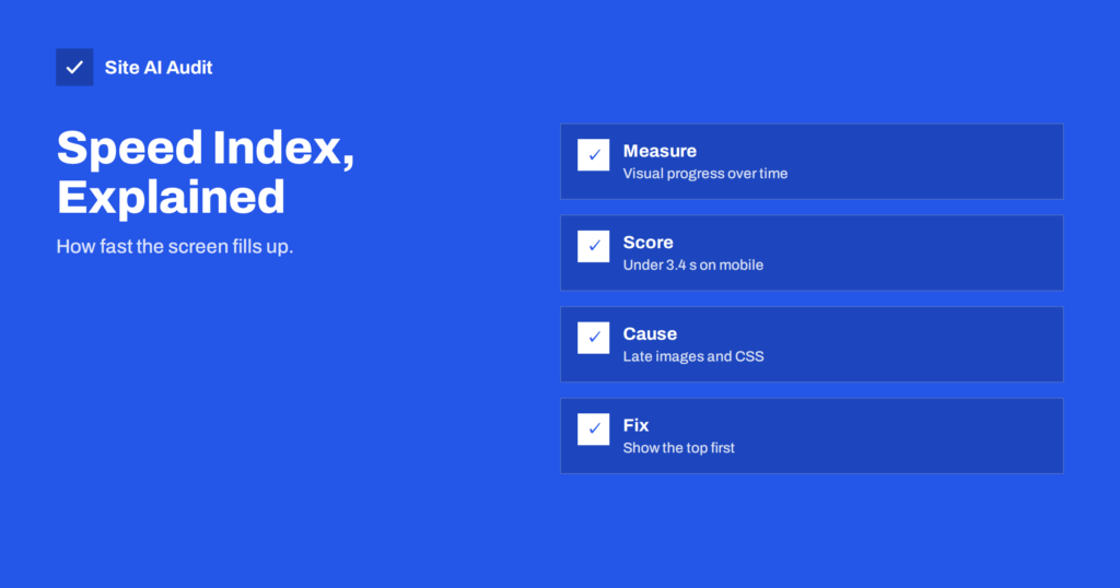 Speed Index in Lighthouse: What It Measures and How to Improve It