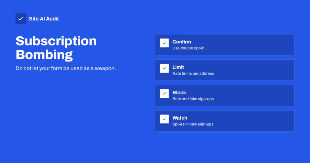 Subscription Bombing: Protect Your Sign-Up Forms From Abuse