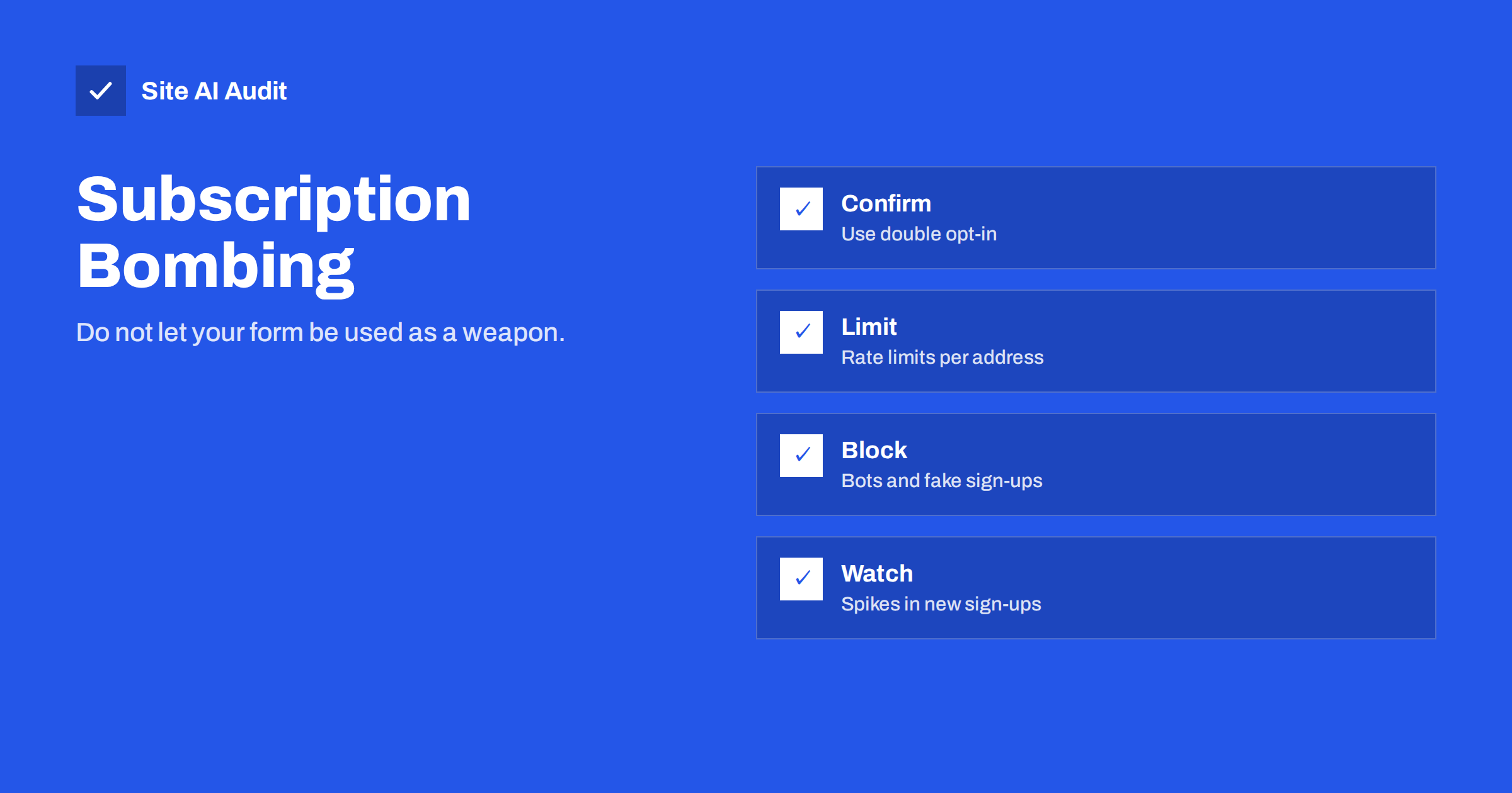 Subscription Bombing: Protect Your Sign-Up Forms From Abuse