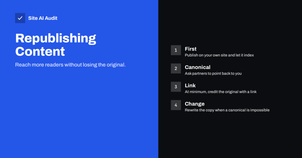 Republishing Your Content Elsewhere Without Hurting SEO