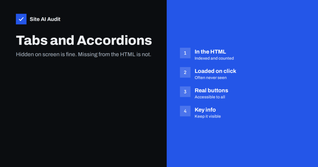 Content in Tabs and Accordions: Does Google Still Index It?