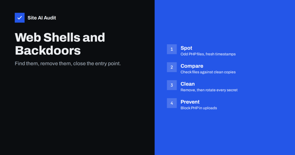 Web Shells and Backdoors: How to Find and Remove Them