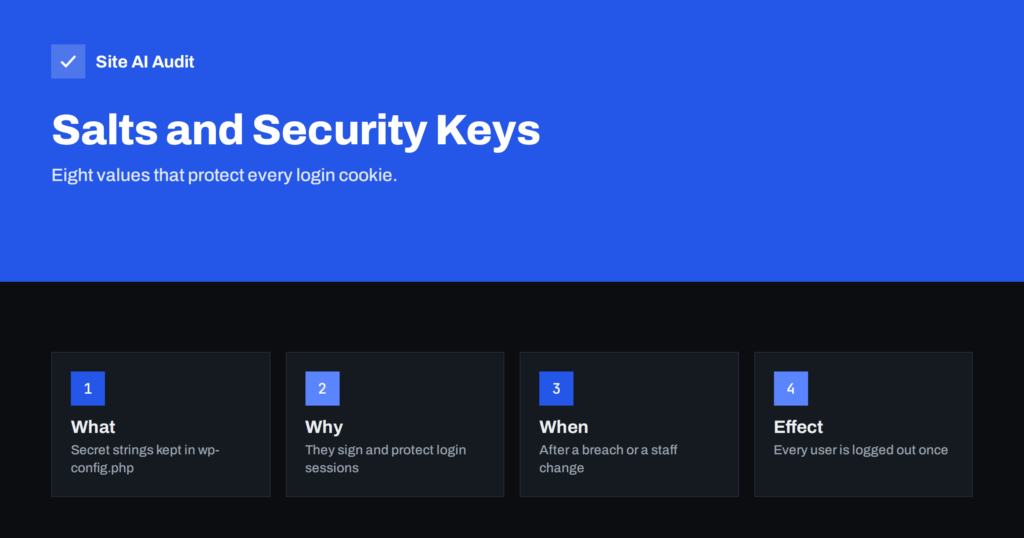 WordPress Salts and Security Keys: When to Change Them