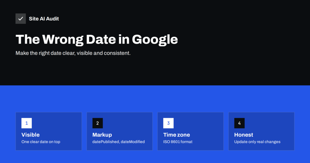 Wrong Date in Google Search Results: Why It Happens