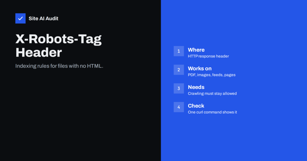 X-Robots-Tag Header: Control Indexing Beyond HTML Pages